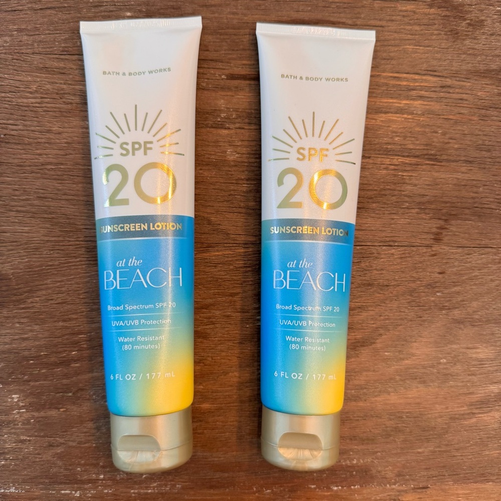 Bath & body Works at the beach sunscreen lotion SPF 20